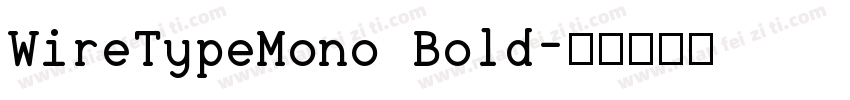 WireTypeMono Bold字体转换